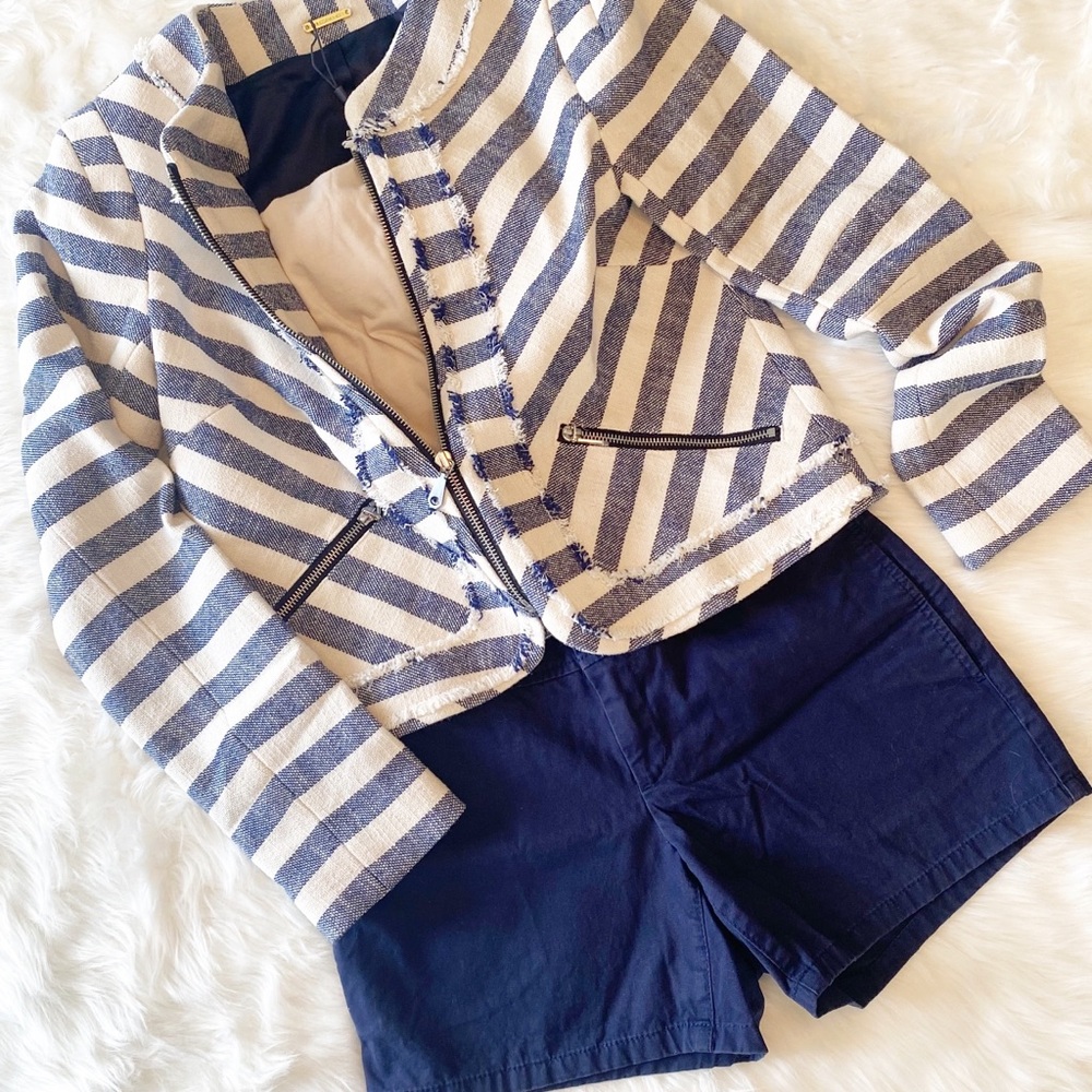 Sz 2 Rebecca Minkoff Fringe-Trim Salinas Jacket